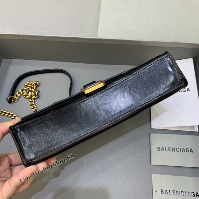 Balenciaga專櫃爆款鱷魚紋鏈條包女士肩背包 巴黎世家沙漏鏈條斜挎包 fyj1889